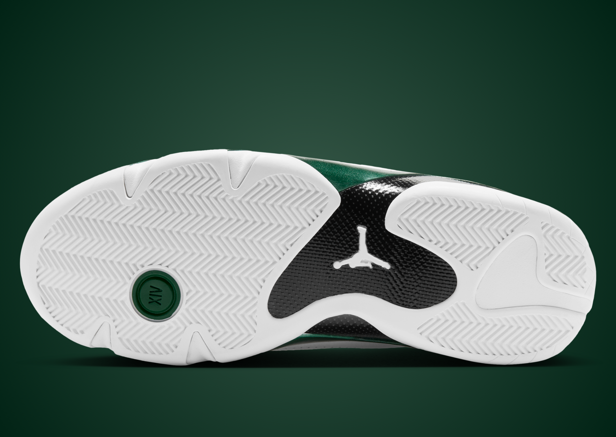 Air Jordan 14 Retro Forest Green - Bottom