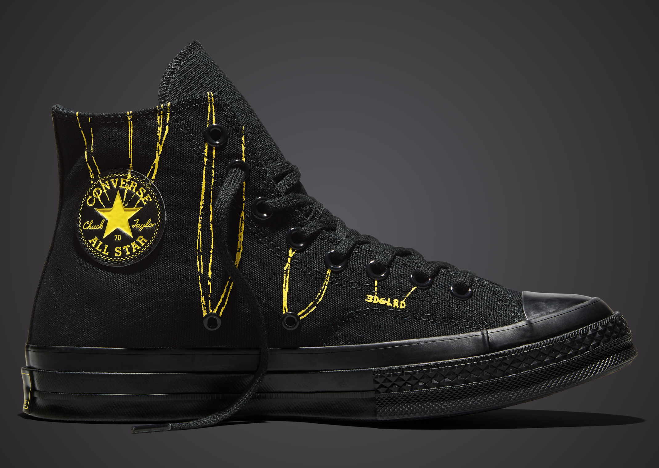 EDGLRD x Converse Chuck 70 Black - Medial