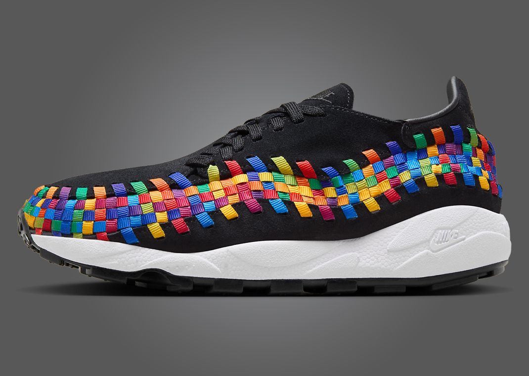 Nike Air Footscape Woven Black Rainbow Lateral