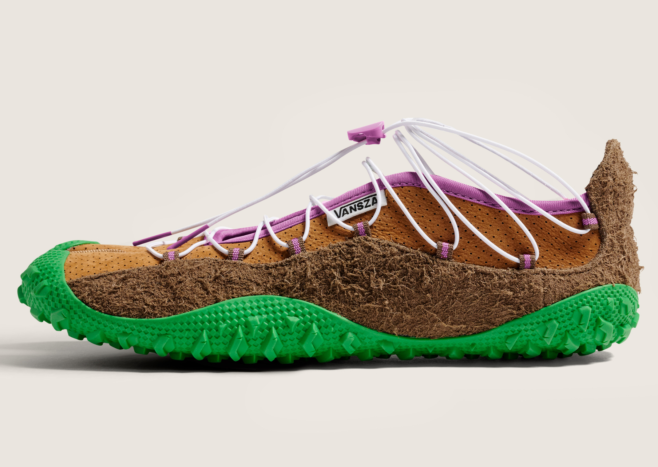 SZA x Vansza LX Tabi Hiker Brown Green Lateral