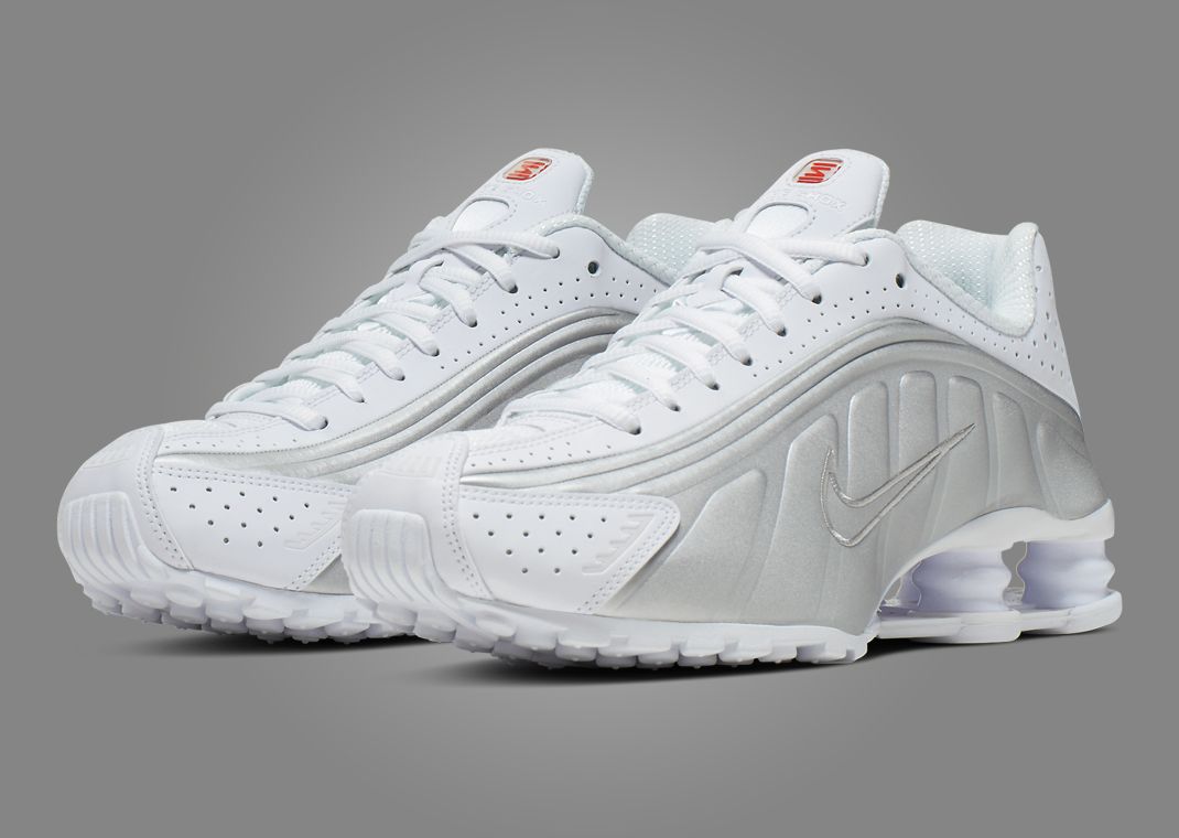 Nike Shox R4 White Metallic Silver (W)