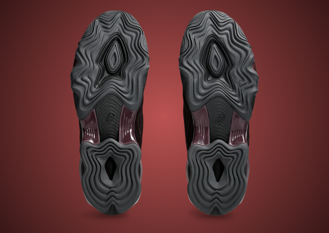 Kiko Kostadinov x Asics Novalis Gel-Teremoa Burgundy Outsole