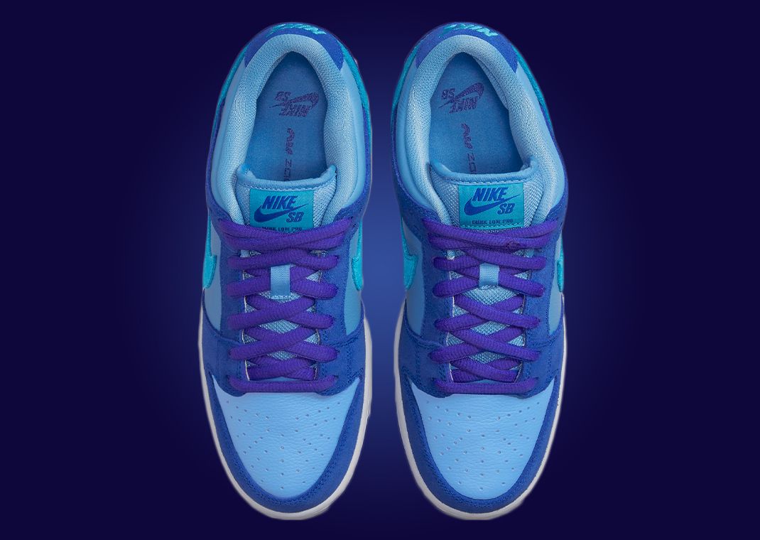 NIKE SB DUNK LOW PRO “Blue Raspberry” Official Look At The Nike SB Dunk Low Blue Raspberry