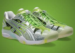 Little Tokyo Table Tennis x Asics Gel-Resolution 5 Parrot Green - Angle