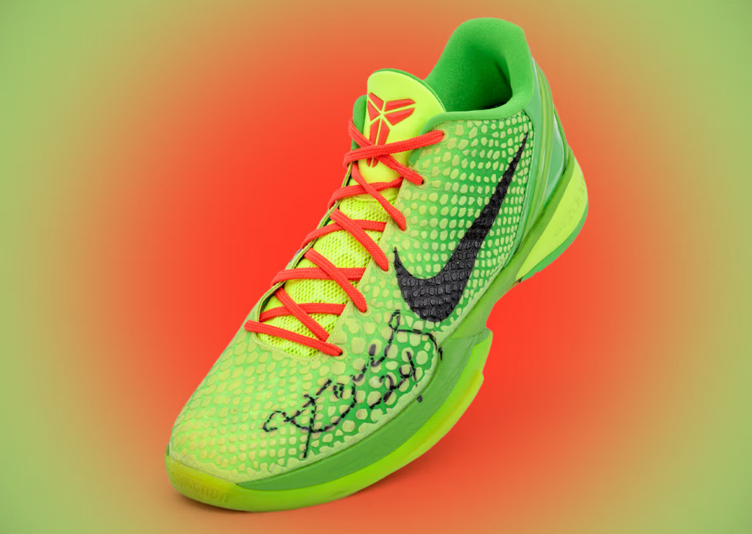 JOOPITER Auction for Game-Worn Nike Kobe 6 Grinch