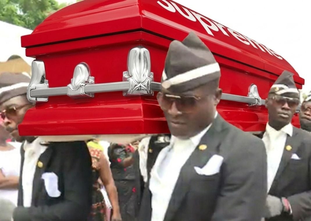 Supreme Casket Nigerian meme