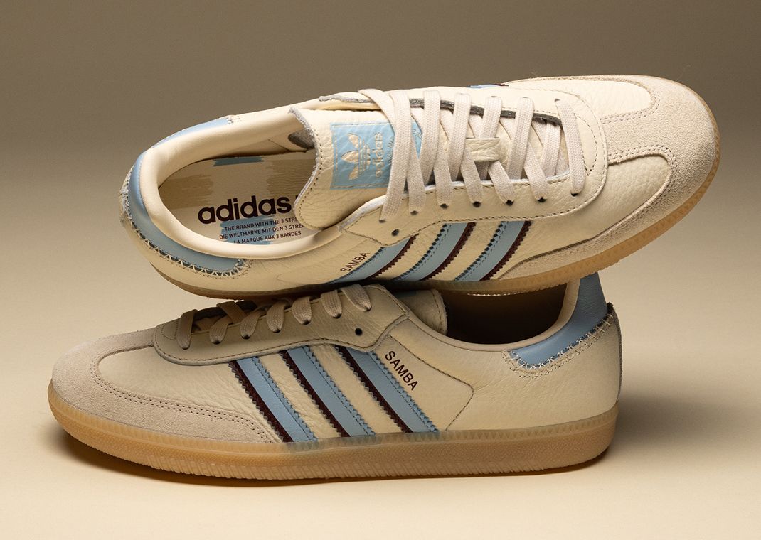 adidas Samba OG White Blue Red Lateral