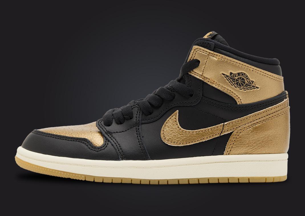 The Air Jordan 1 High Black Metallic Gold Releases August 2024