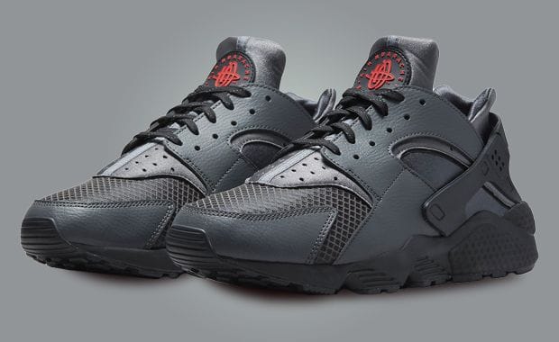 Fiery Red Accents Bring The Heat To The Nike Air Huarache