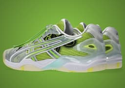 Little Tokyo Table Tennis x Asics Gel-Resolution 5 Parrot Green - Heel Angle