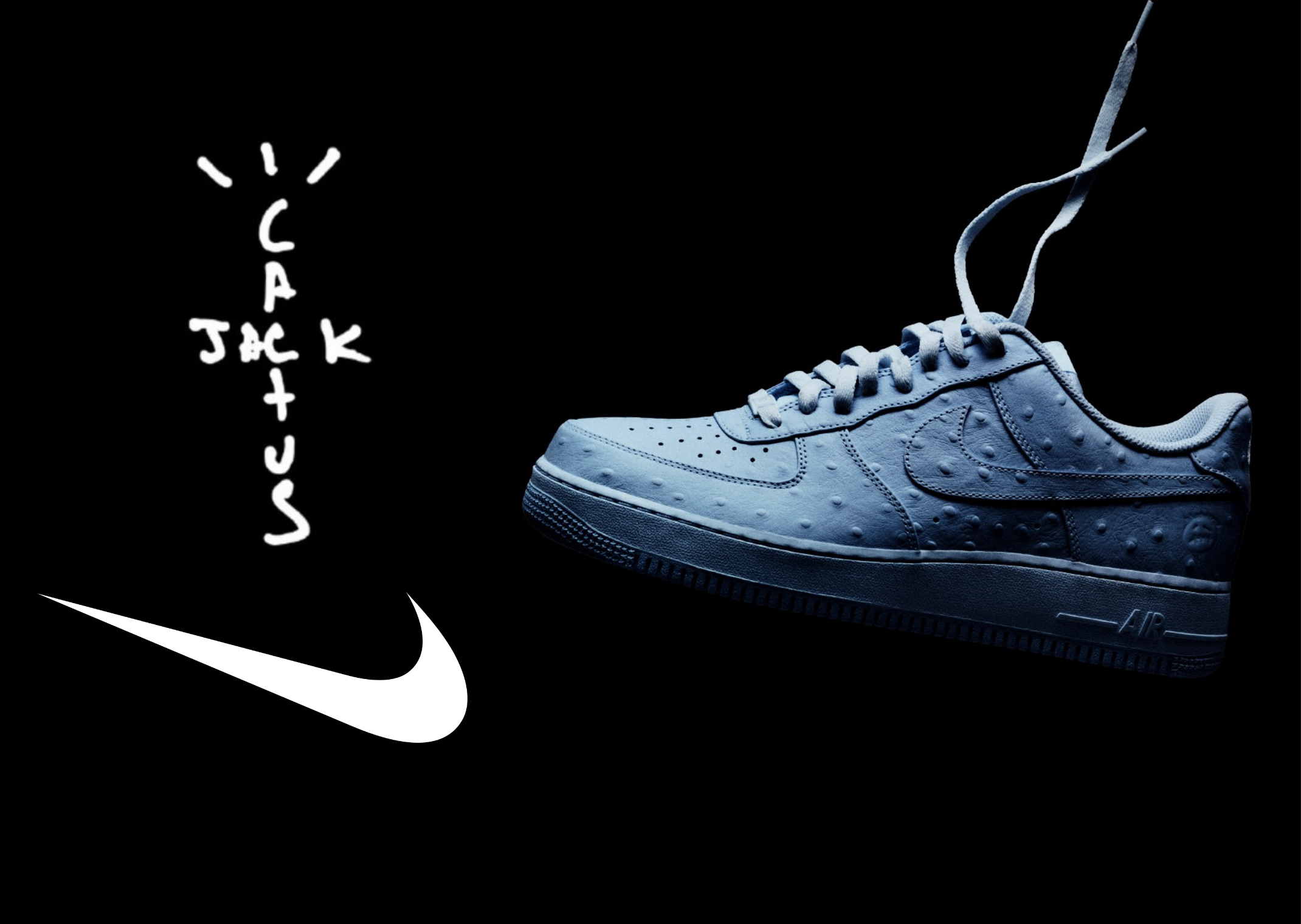 Travis Scott x Nike Air Force 1 Low Ice Blue Teaser