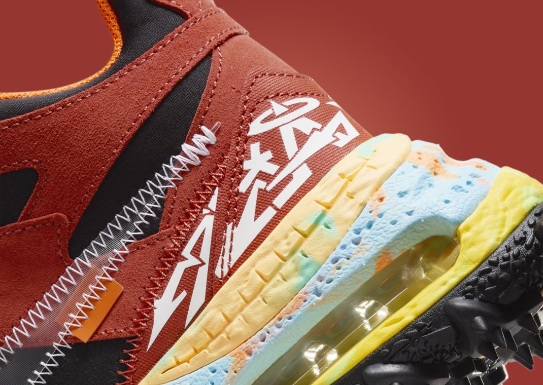 Off-White x Nike Air Terra Forma Mantra Orange Heel Detail