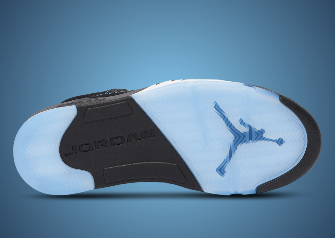 Air Jordan 5 Retro Black University Blue - Bottom
