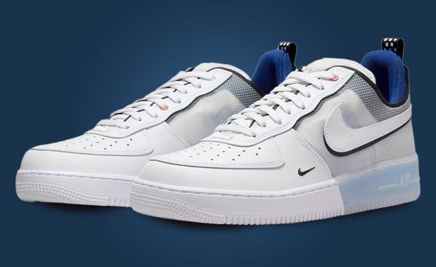 The Nike Air Force 1 React White Light Photo Blue Deep Royal Blue Releases Fall 2023