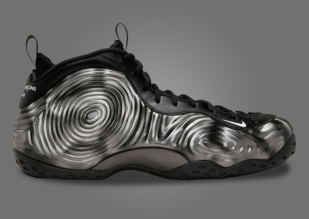 CDG Homme Plus x Nike Air Foamposite One SP Black White Lateral