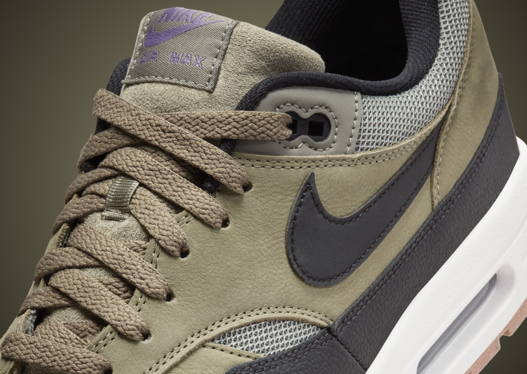 Nike Air Max 1 Dark Stucco Black Midfoot Detail