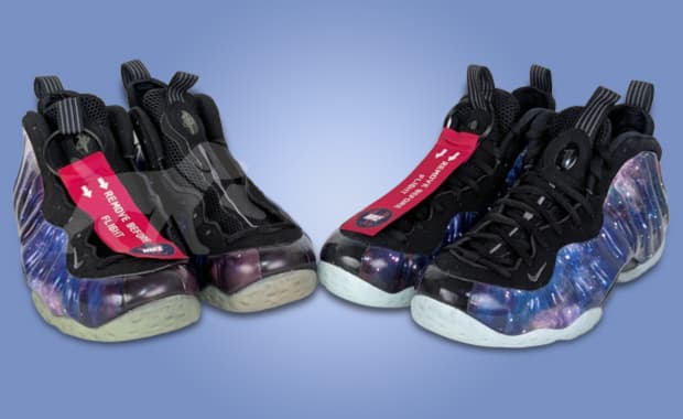 Comparison: Nike Air Foamposite One Galaxy 2012 vs. 2025