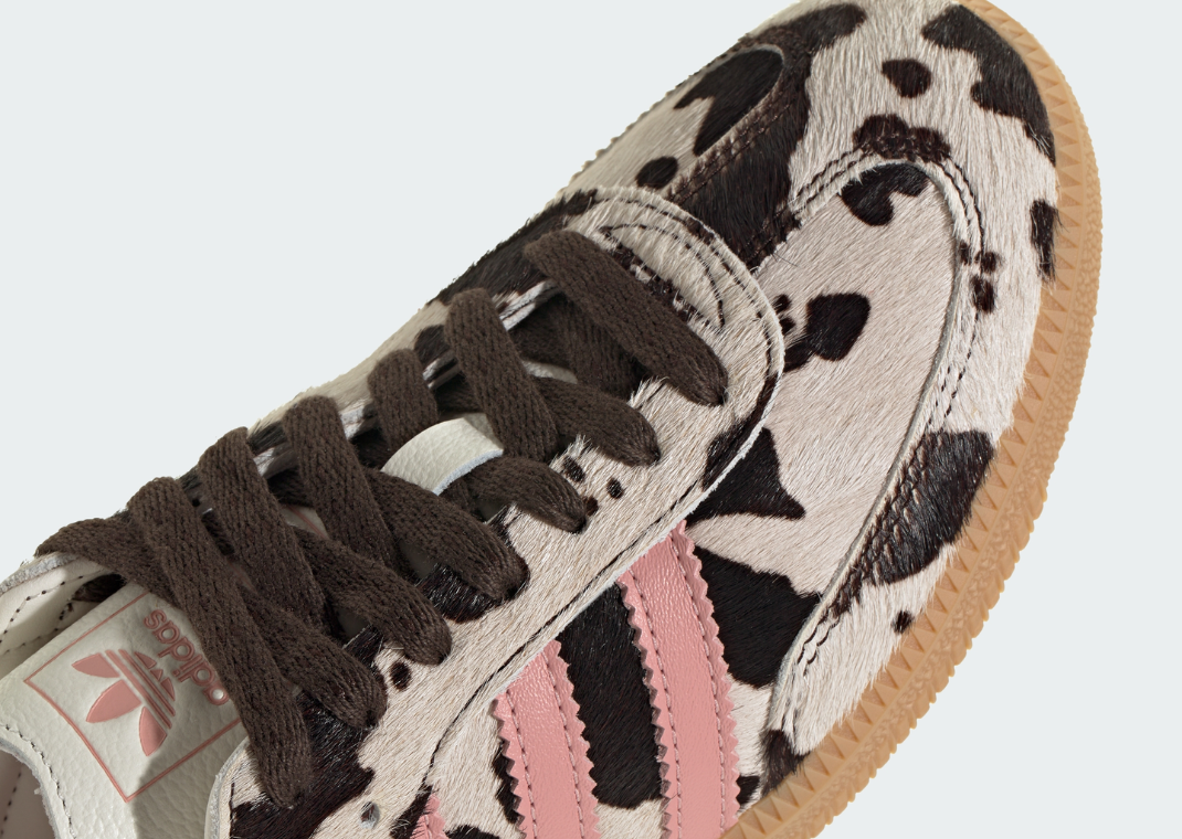 adidas Samba Cow Print White Pink - Detail