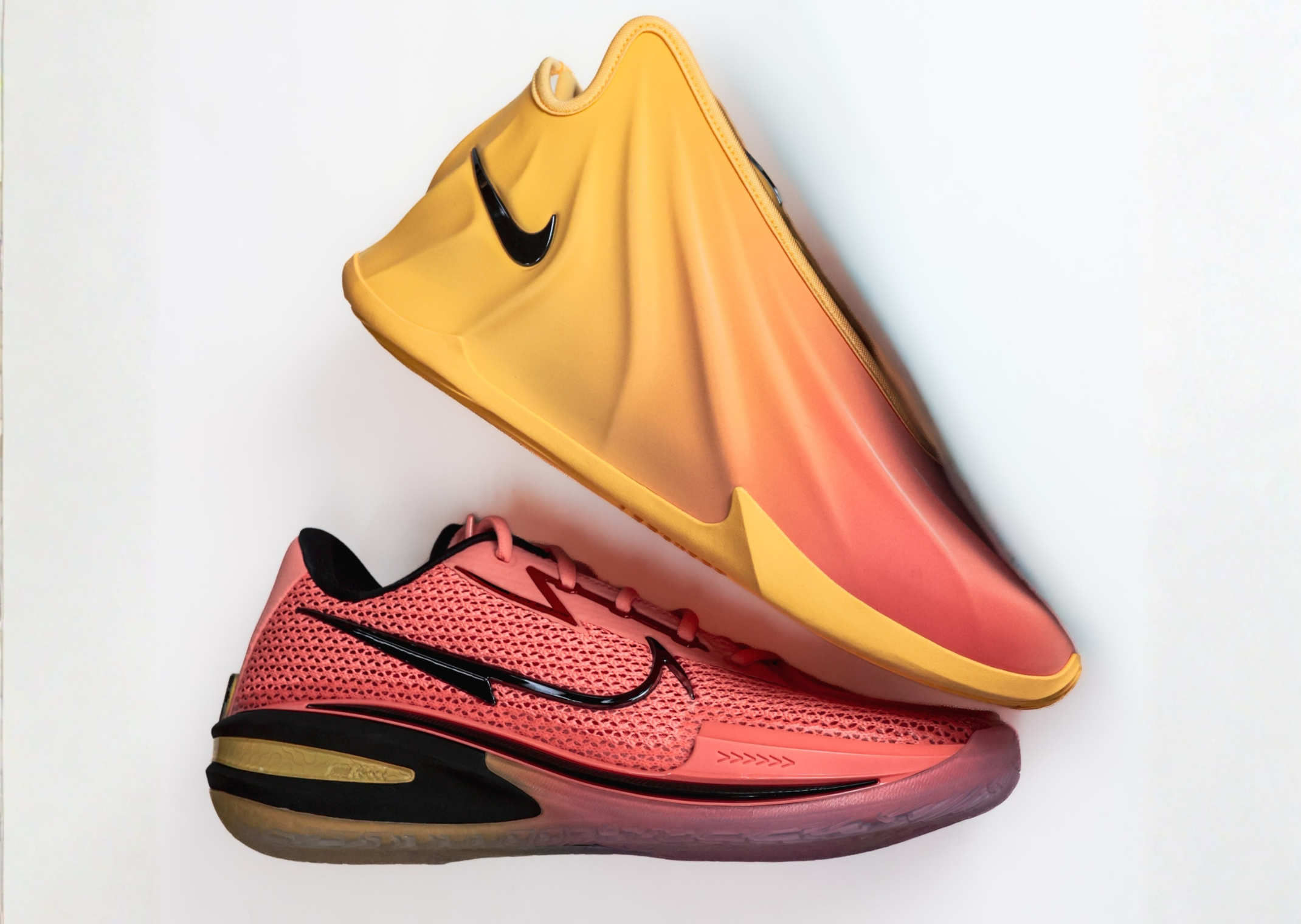 Nike GT Future EYBL Peach Jam PE (top) and Nike GT Cut 1 EYBL Peach Jam PE (bottom)