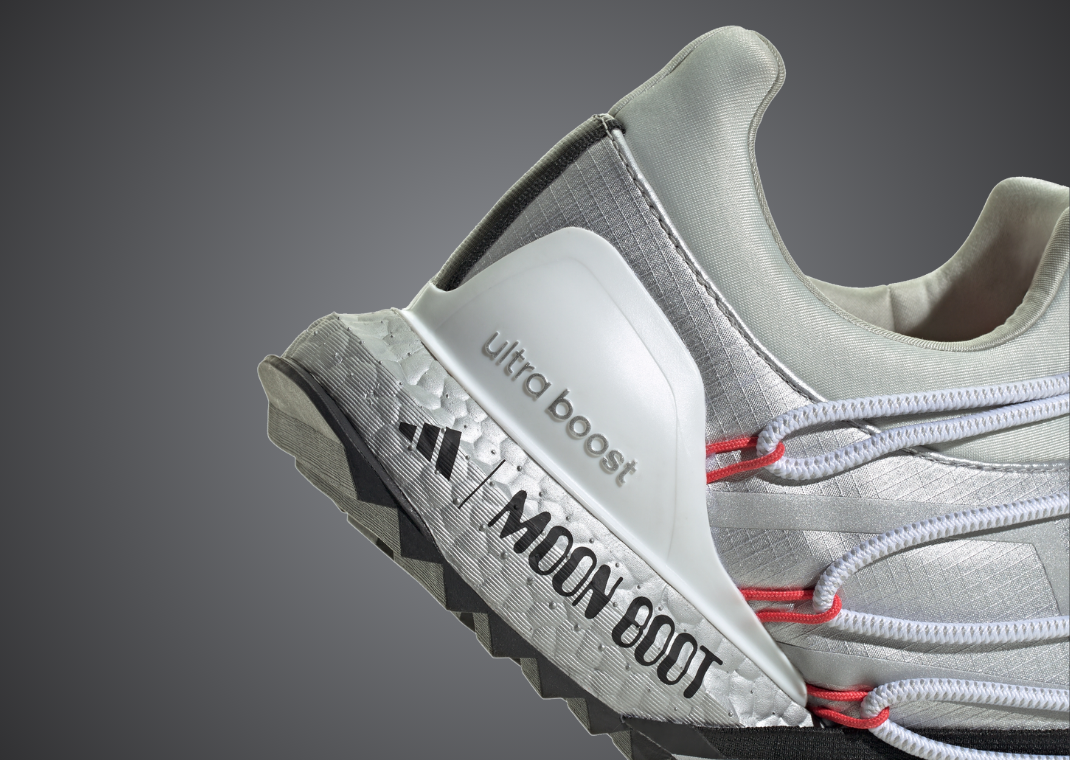 Moon Boot x adidas Ultra Boost 1.0 Silver - Heel Detail