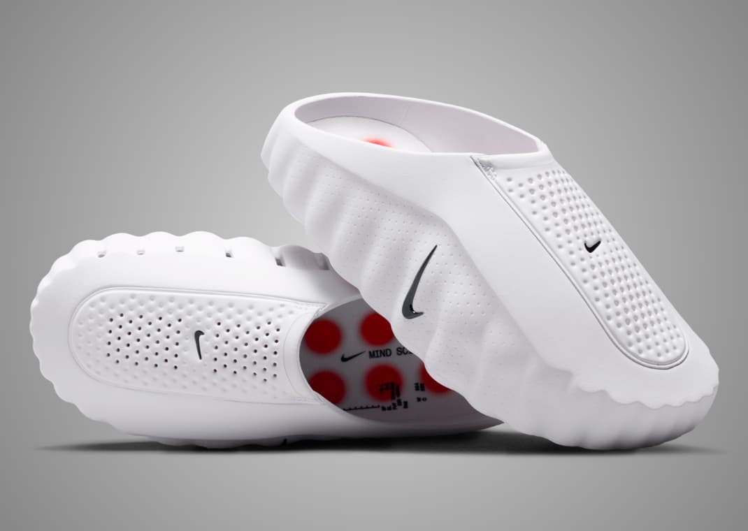 靴 Nike Mind 001 Mules White Speed Red Nike's Mind 001 Mule is Ready for Summer in White and Red