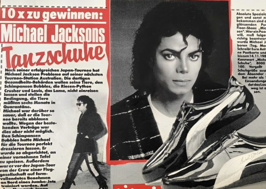 Michael Jackson in the German magazine Bravo