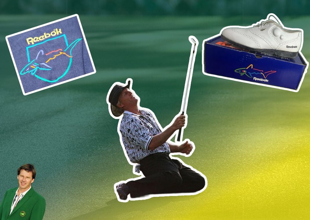 Greg Norman doing what Greg Norman does best