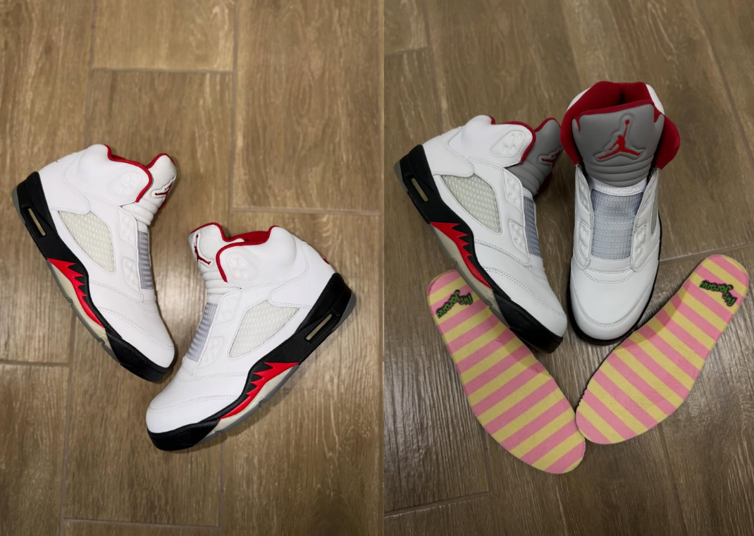 Air Jordan 5 Fire Red Fresh Prince Sample