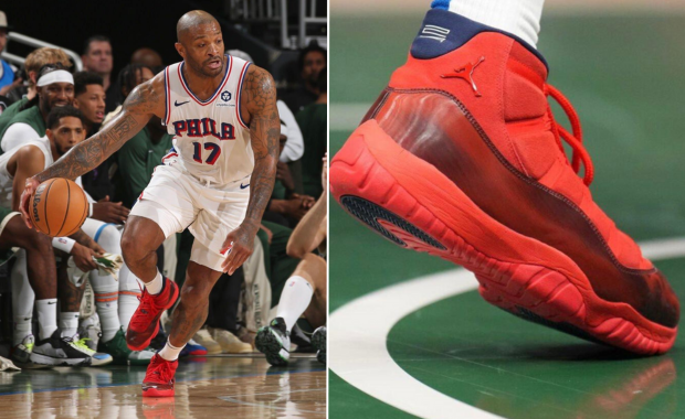 PJ Tucker Wears Ultra Rare Air Jordan 11 Red Sox PE