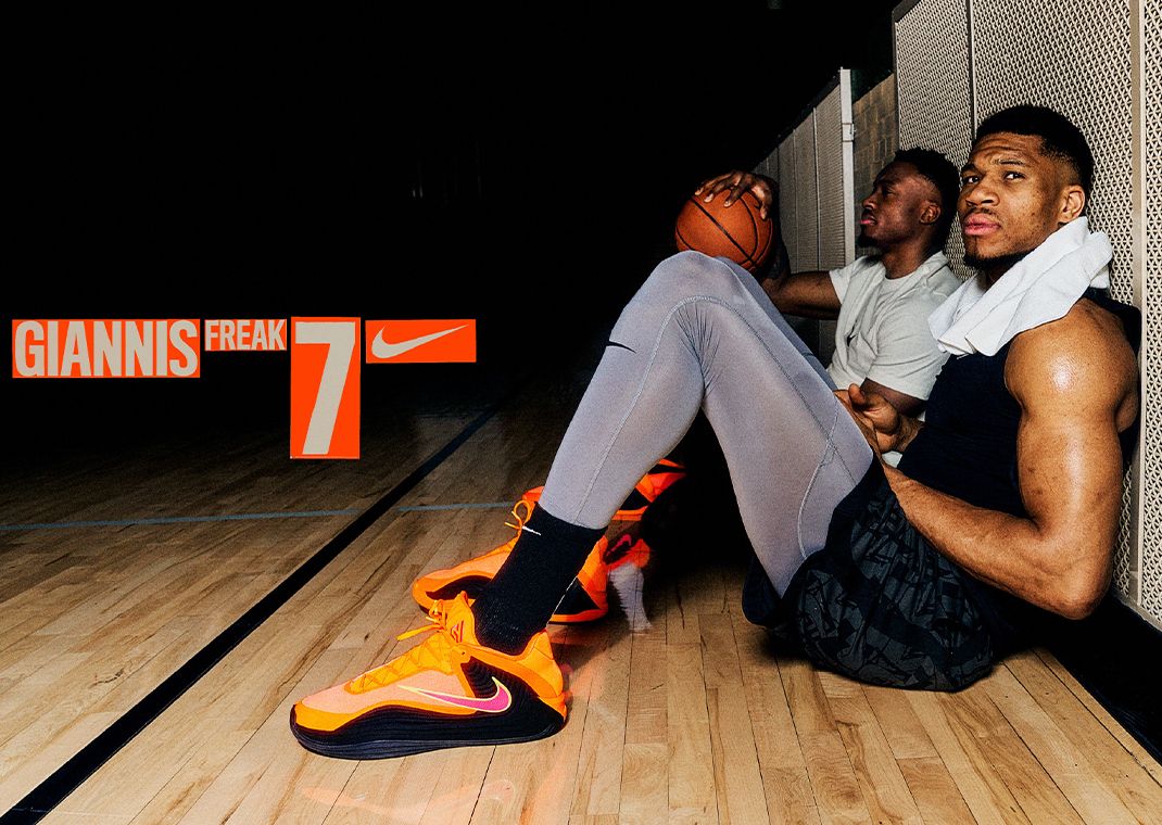 Giannis Antetokounmpo in the Nike Giannis Freak 7
