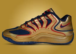 Nike KD 18 Immortalized Metallic Gold Blue Void Medial