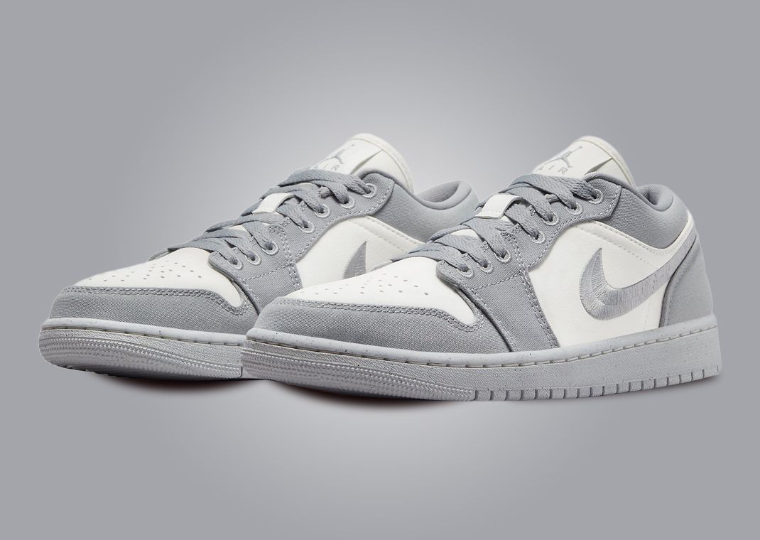 Air Jordan 1 Low SE Canvas "Light Steel Grey" (W)