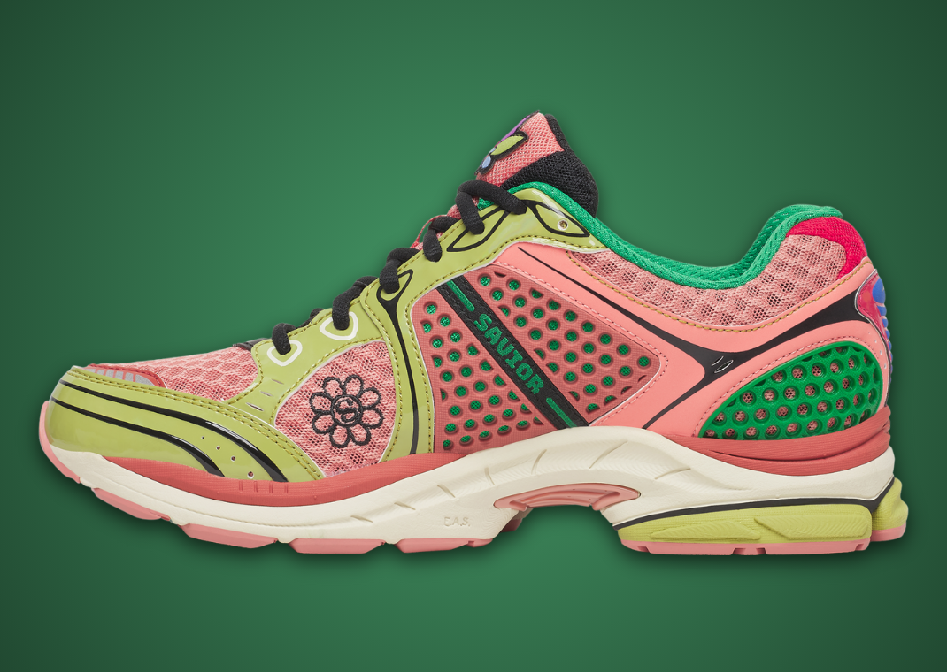 Jae Tips x Saucony ProGrid Triumph 4 Flowers Grow Uptown Virginia Creeper Medial