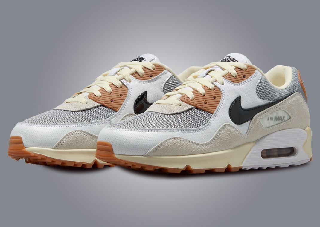 Patta x Nike Air Max 90 Waves Particle Grey Coconut Milk Angle