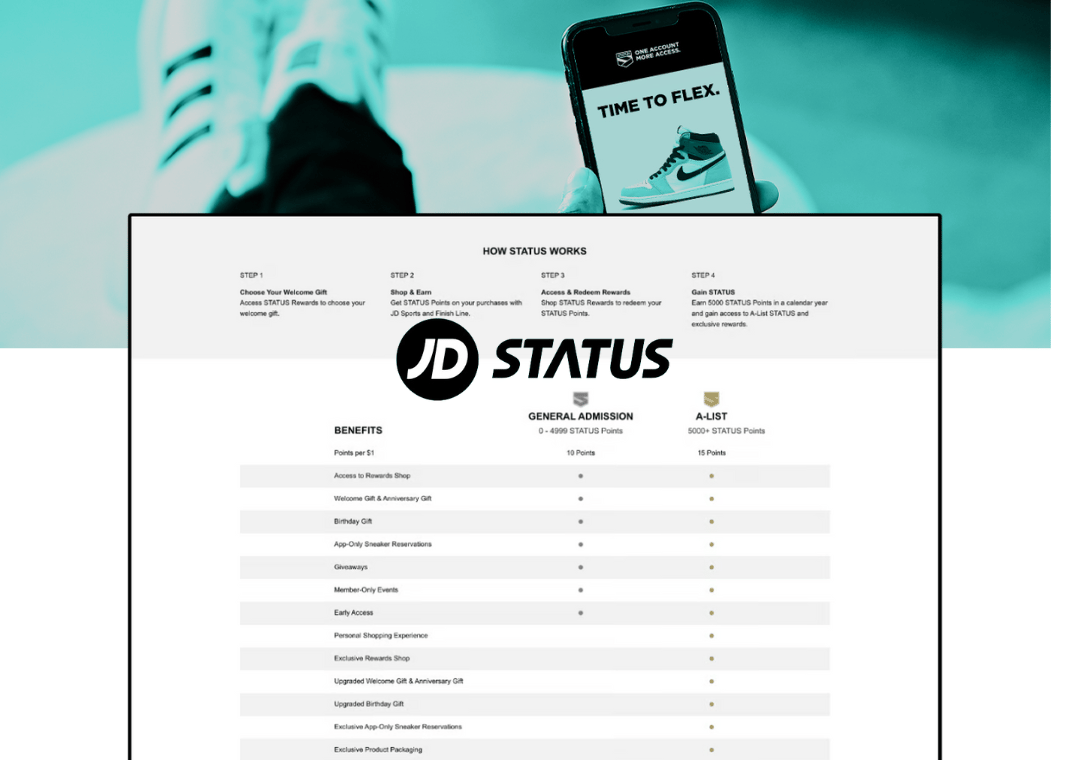 JD Sports STATUS rewards