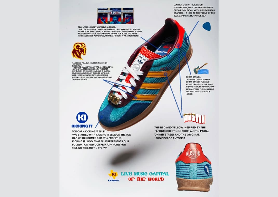 Texas Sneaker Store Kicking It Celebrates Austin's Live Music Legacy on  Collab Gazelle