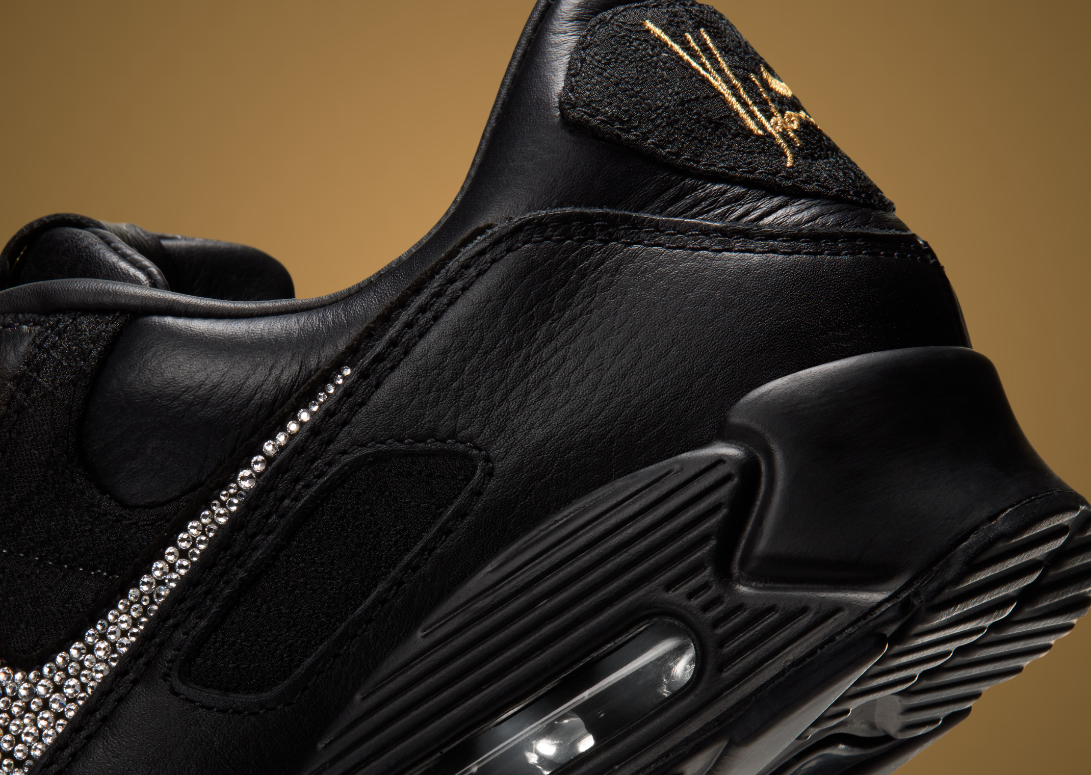 Victor Solomon x Nike Air Max 90 Black - Heel Detail