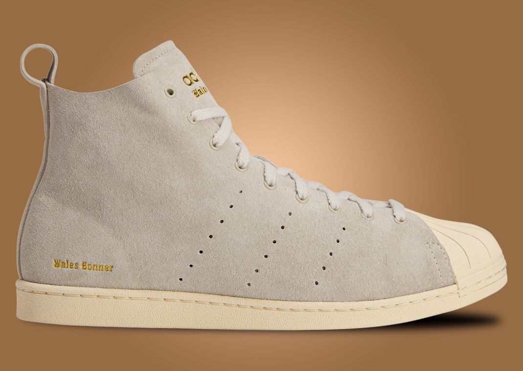 Wales Bonner x adidas Superstar Hi Mist Stone Lateral