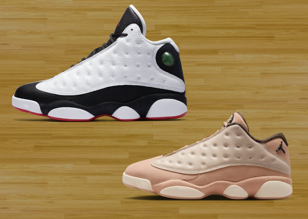 Air Jordan 13 Retro He Got Game (top) vs. Air Jordan 13 Retro Low Dongdan (bottom)