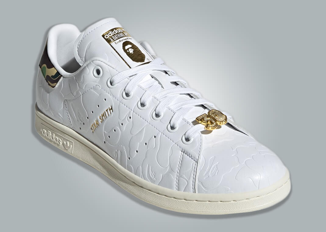 BAPE x adidas Stan Smith Cloud White Angle