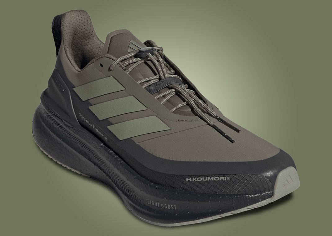 Hermanos Koumori x adidas Ultraboost 5 Tent Green Angle