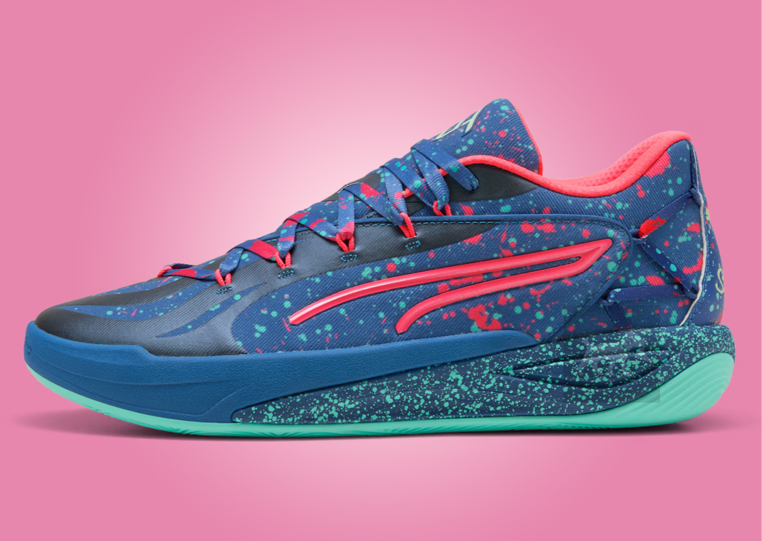 New Puma Stewie Sneaker Splatter Paint Lateral