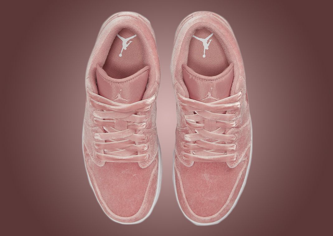 This Women's Air Jordan 1 Low Gets A Pink Velvet Makeover