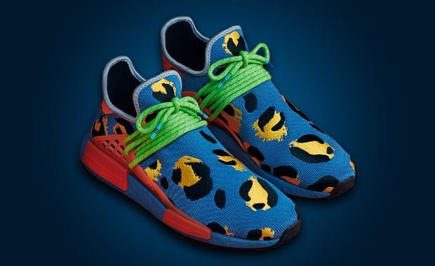 The Pharrell Williams x adidas Hu NMD Gets A Blue Animal Print Makeover