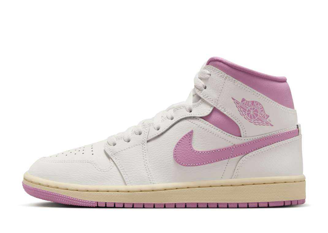 Air Jordan 1 Mid Sail Muslin Orchid (W)