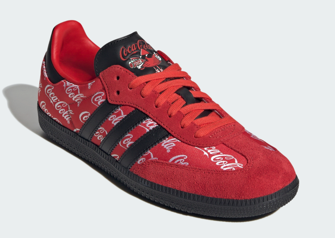 Coca-Cola x adidas Samba Red Angle