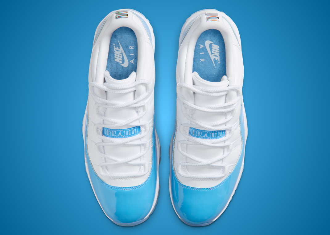 Air Jordan 11 Retro Low White University Blue - Top