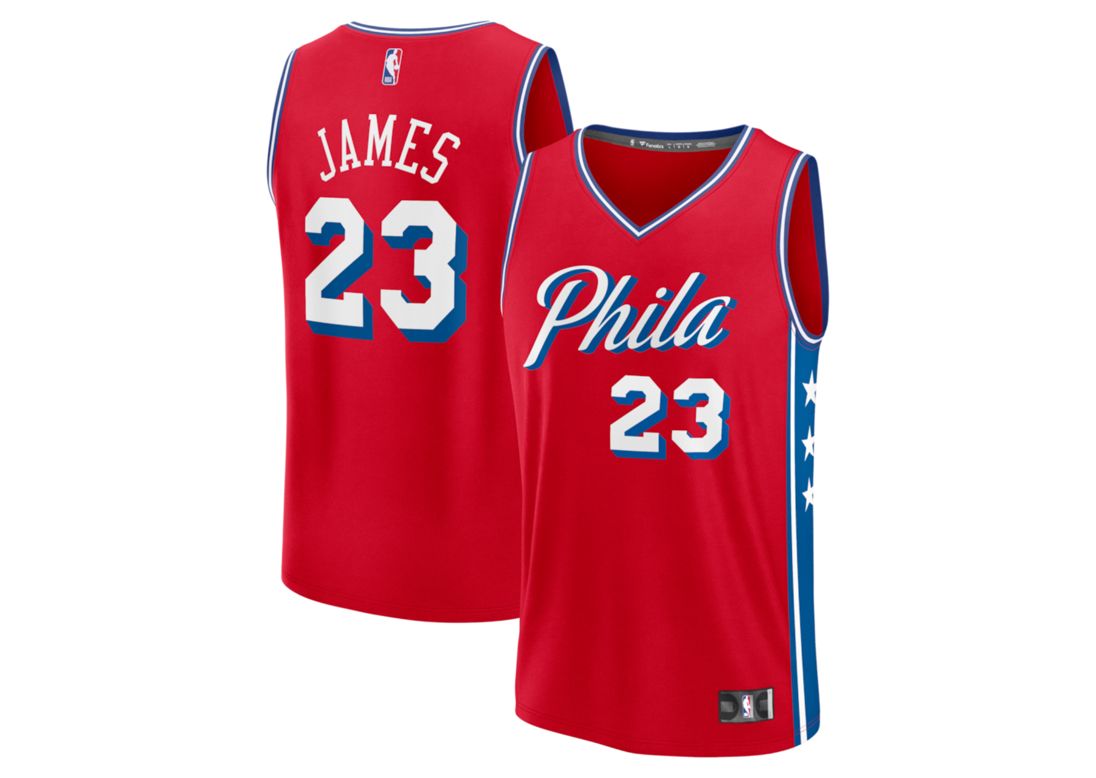 LeBron James Philadelphia 76ers Fanatics Youth Fast Break Replica Jersey - Red - Statement Edition