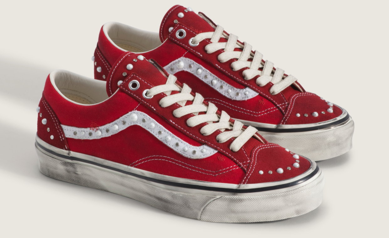 A Red Vans Old Skool 36 Pearlized Pack Colorway Appears