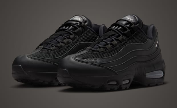 This Triple Black Leather Air Max 95 is a European Exclusive 
